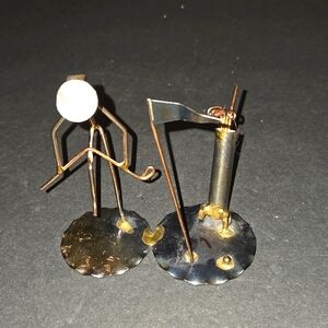 RARE ROCK CREEK METAL CRAFT FRUSTRATED PUTTING GOLFING FIGURINE 4 1/4" TALL